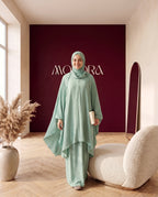 Abayah Zweiteiler in Mint - in Bewegung