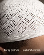 Detailaufnahme des luftigen Strickmusters