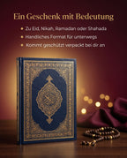 Arabischer Koran aufgeschlagen - klares Uthmani-Schriftbild